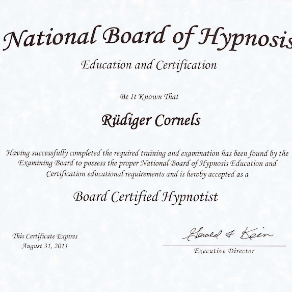 Zertifikat National Board of Hypnosis